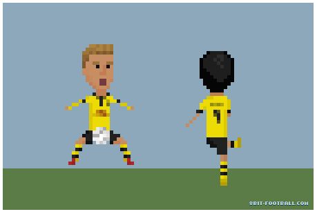 8Bit Borussia Dortmund Revierderby BVB Lewandowski vs Götze