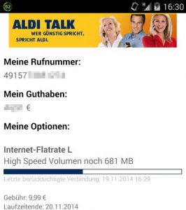 Aldi Talk App Android Internet Flatrate L
