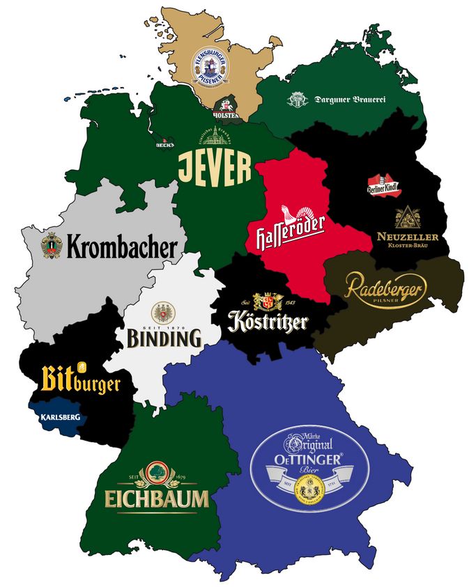 Bierrepublik Deutschland Biermarken Infografik