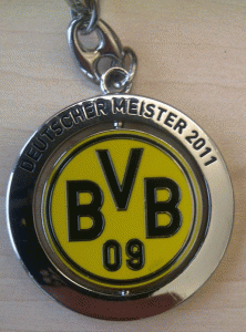 Borussia Dortmund Schlüsselanhänger Meister 2011 Schale Emblem
