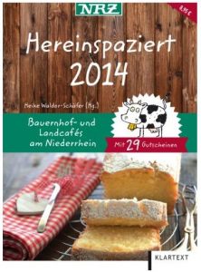 Cover Rezension Hereinspaziert 2014 Bauernhof- und Landcafés am Niederrhein