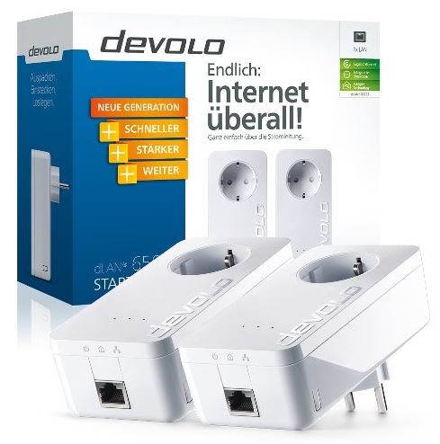 Devolo dLAN Powerline 650+ Starter Kit weiß Amazon