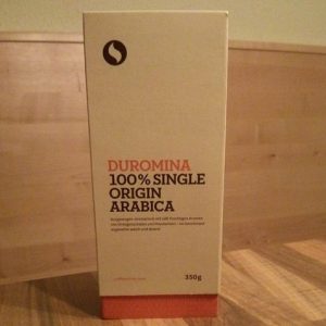 Duromina 100 Prozent Single Origin Arabica Coffe Circle Test