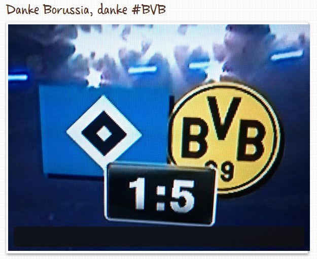 Endstand Hamburger SV Borussia Dortmund1 5 Bundesliga BVB