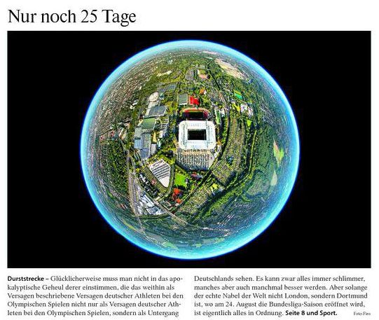 FAZ Titelbild 31.07.2012 BVB Dortmund Westfalenstadion