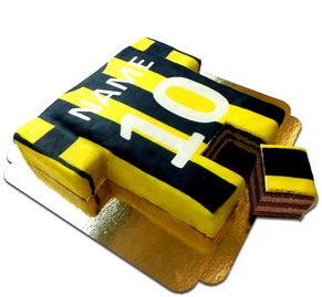 Fußballtrikot-Torte schwarz-gelb deineTorte.de