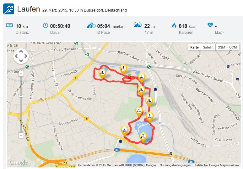 Laufen Running 29032015 Düsseldorf erster Wettkampf Frühlingslauf TG 1881