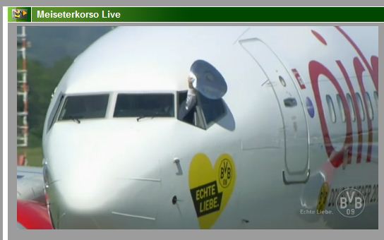 Meisterkorso live Borussia Dortmund Flughafen BVB