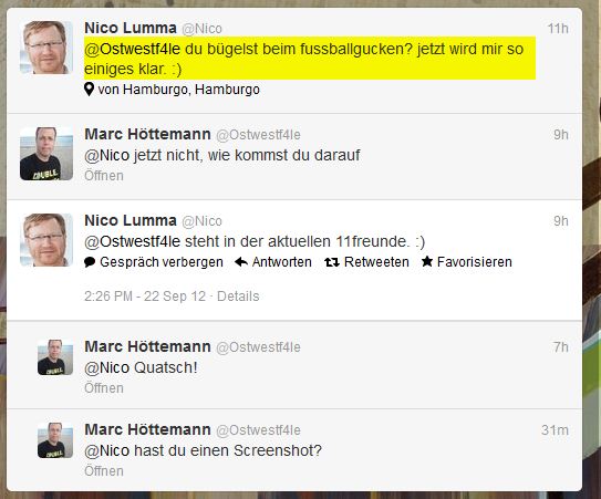 Nico Lumma (Nico) auf Twitter 11Freunde Bügeln