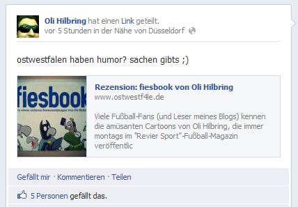 Oli Hilbring Facebook Rezension ostwestf4le.de fiesbook