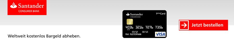 Santander 1 plus Card Visual