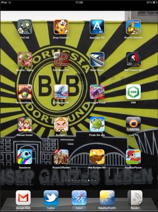 Screenshot Homescreen iPad März 2012