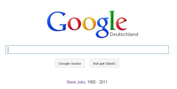 Steve Jobs 1955 2011 Apple Google Startseite