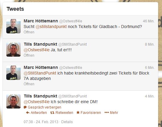 Tills Standpunkt (StillStandPunkt)Twitter Ostwestf4le BMG BVB Tickets