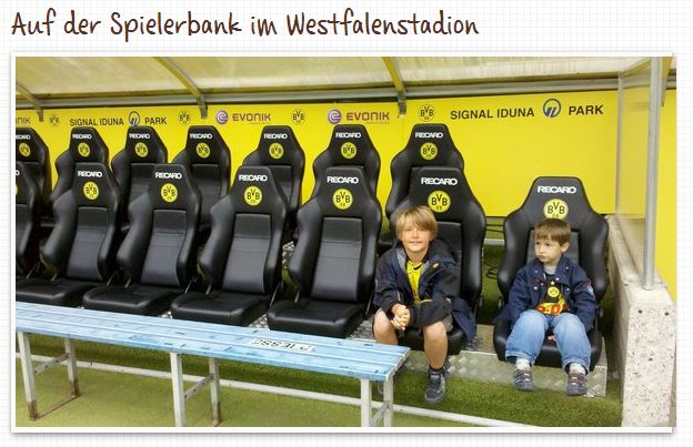Westfalenstadion Innenraum Spielerbank Dortmund Borussia Führung