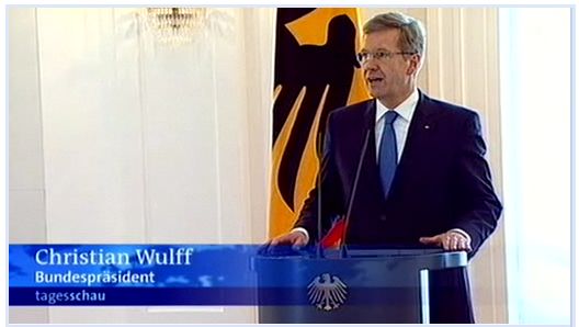 Wulff Erklärung ARD Tagesschau livestream Bundespräsident Rede Rücktritt